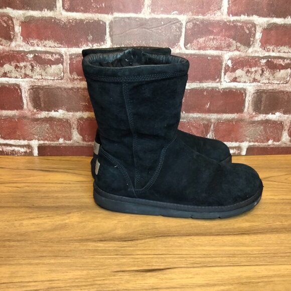 UGG Boots Womens Size 7 Classic Zip Short Boot Black - Picture 5 of 6